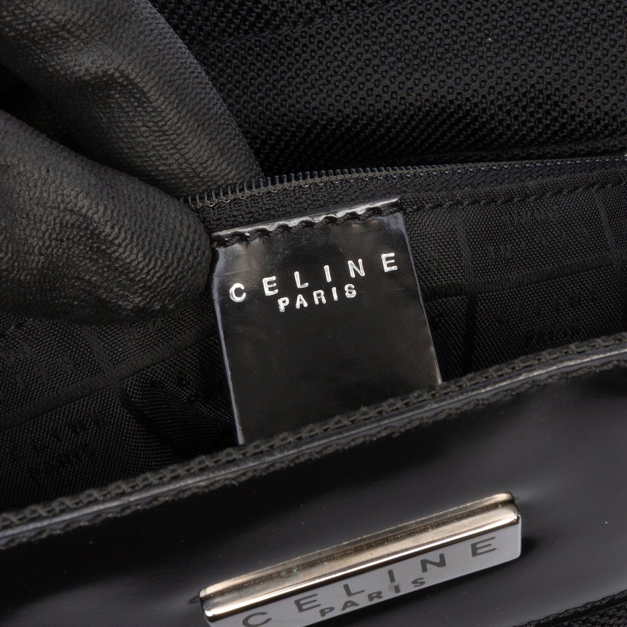 Celine Nylon Shoulder Bag Zwart