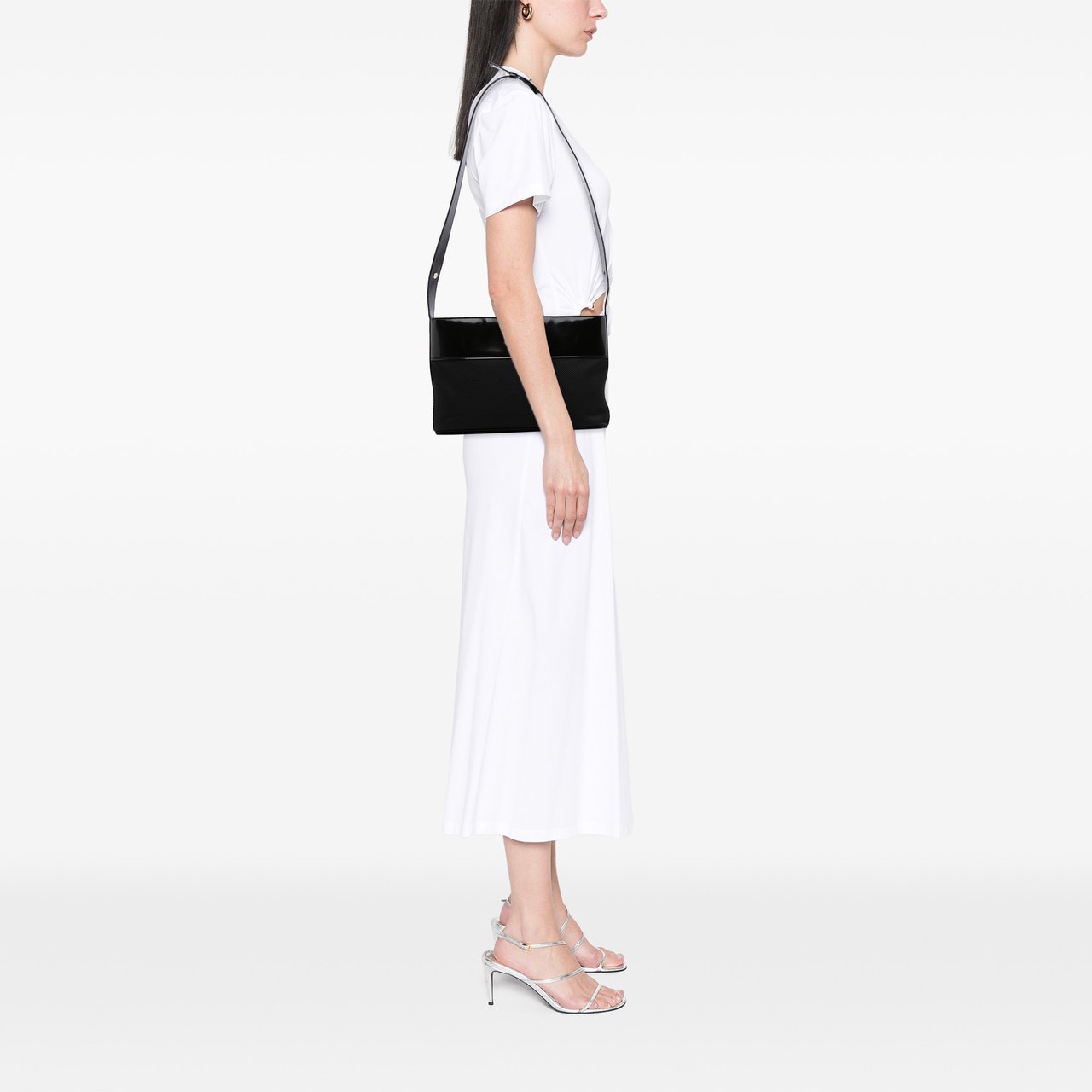 Celine Nylon Shoulder Bag Zwart