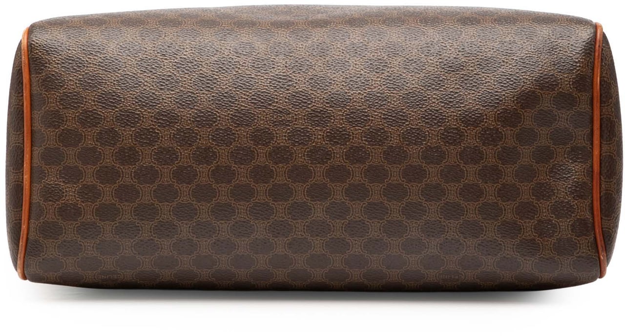 Celine Macadam Coated Canvas Handbag Bruin