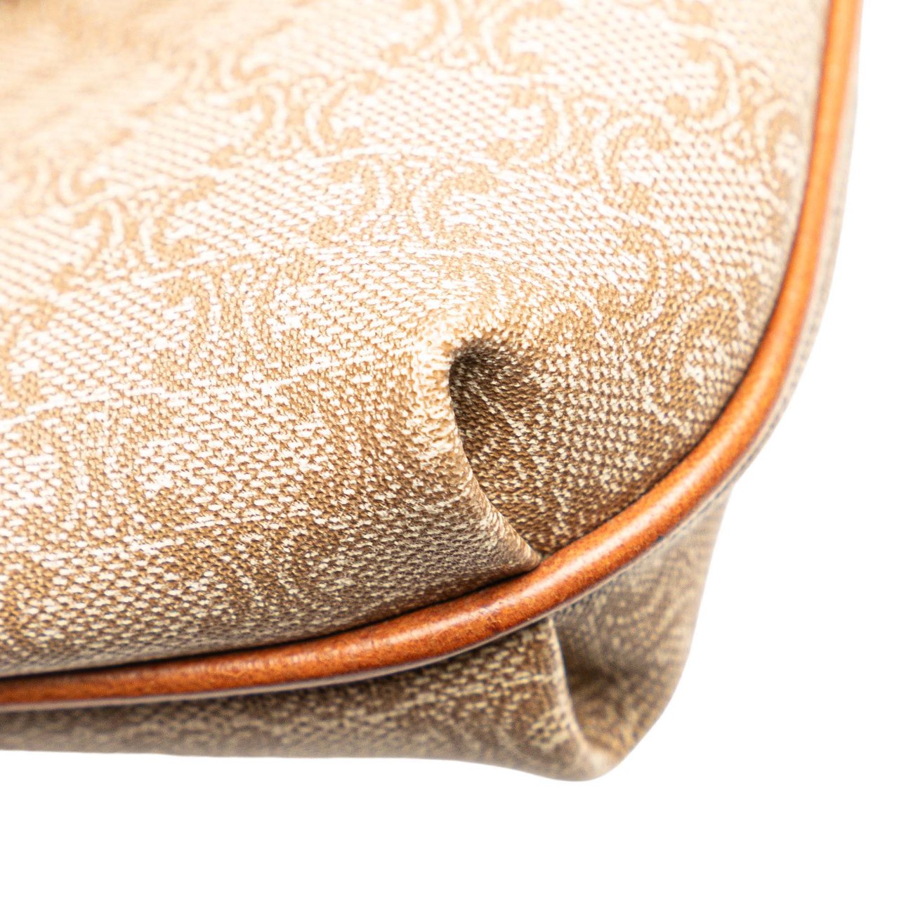 Celine Macadam Coated Canvas Clutch Bruin