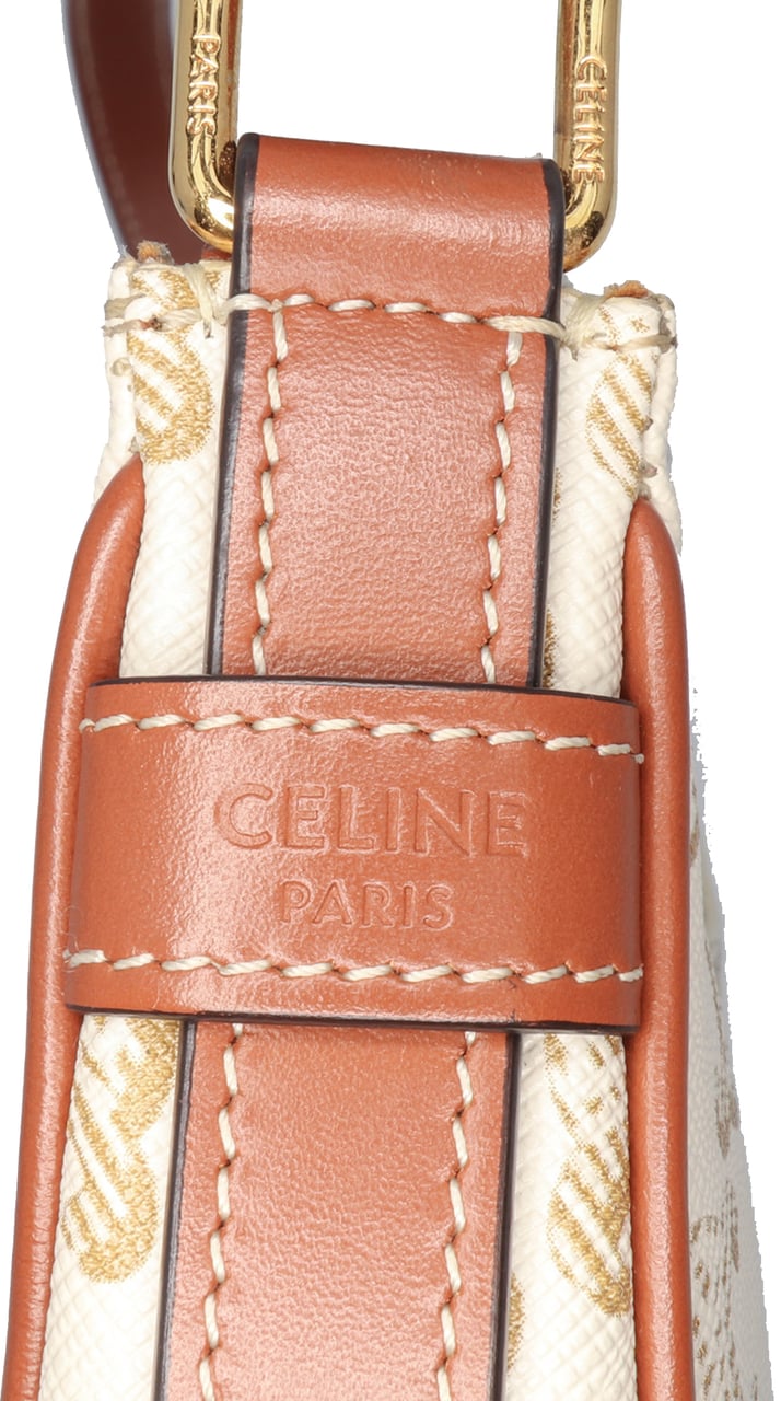 Celine Triomphe Coated Canvas Ava Shoulder Bag Bruin