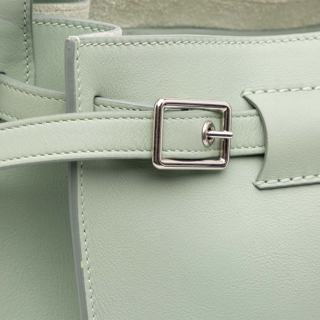 Celine Leather Big Bag Bucket Crossbody Groen