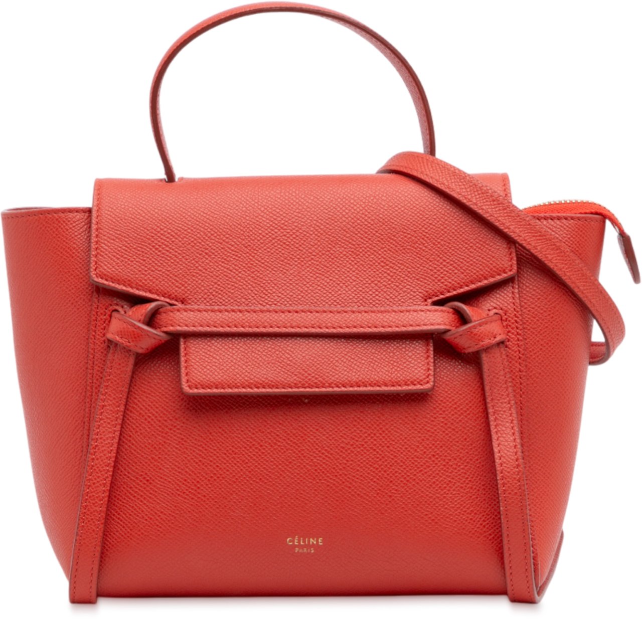 Celine Nano Grained Calfskin Belt Bag Rood