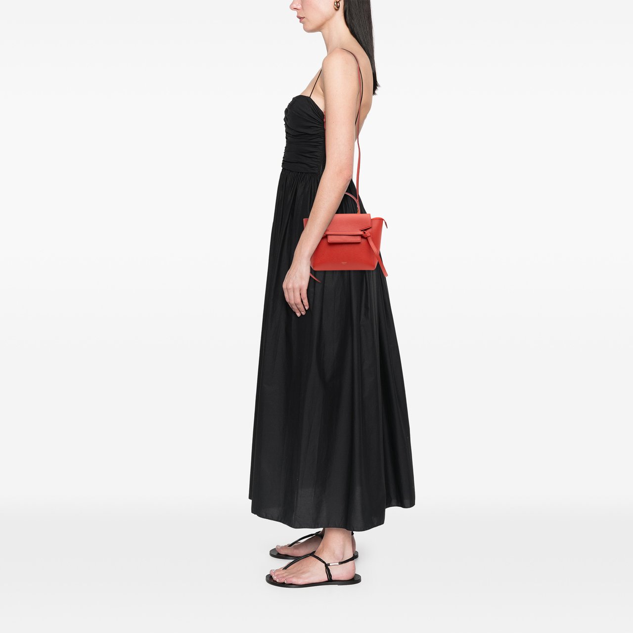 Celine Nano Grained Calfskin Belt Bag Rood