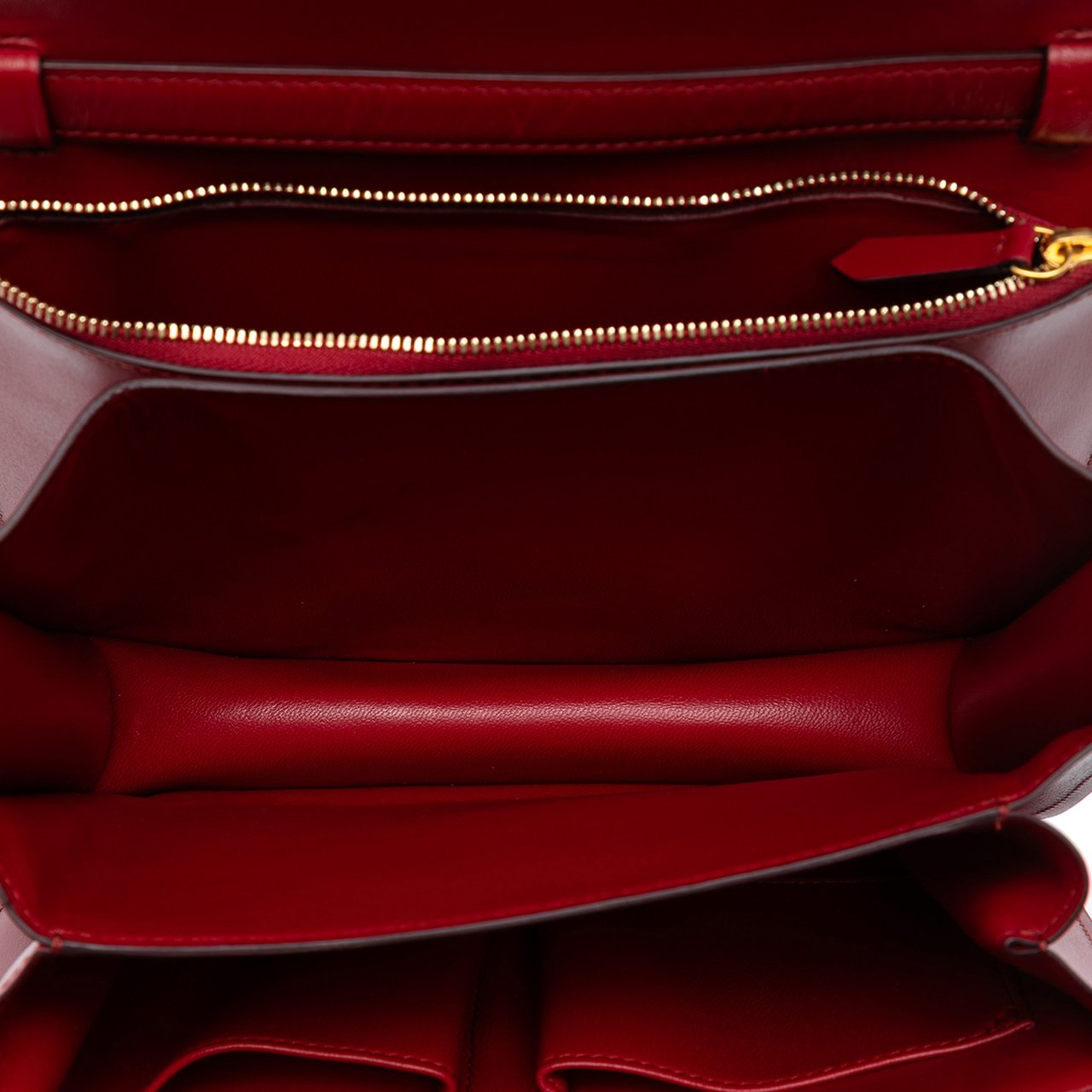 Celine Medium Calfskin Classic Box Rood