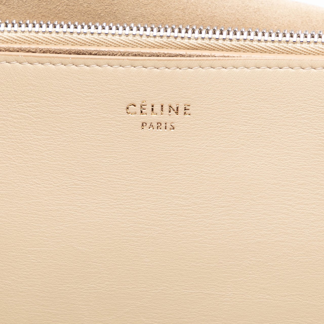 Celine Leather Blade Chain Shoulder Bag Bruin