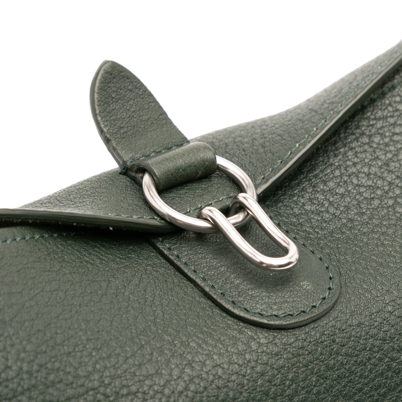 Celine Small Leather Seau Sangle Bucket Bag Groen