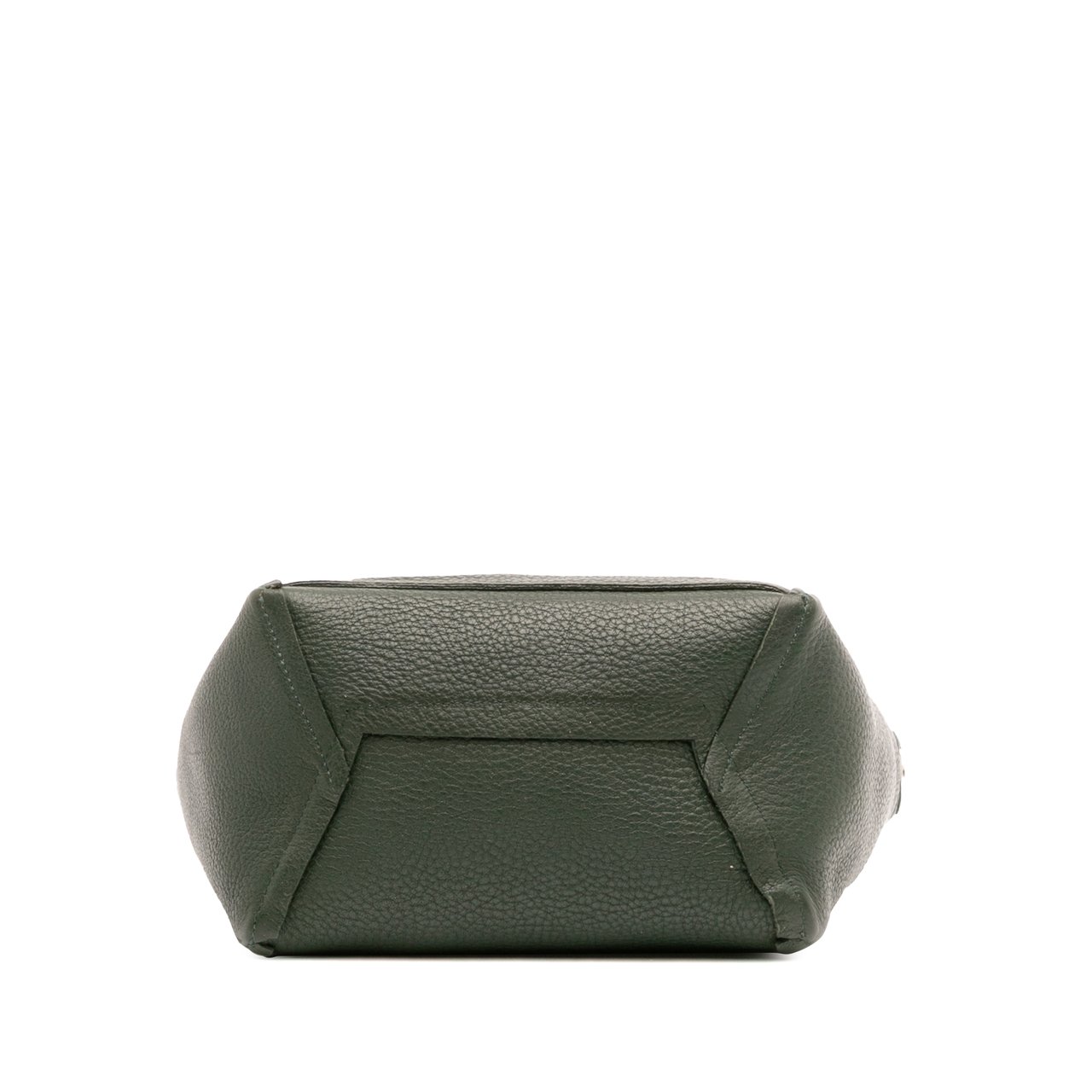 Celine Small Leather Seau Sangle Bucket Bag Groen