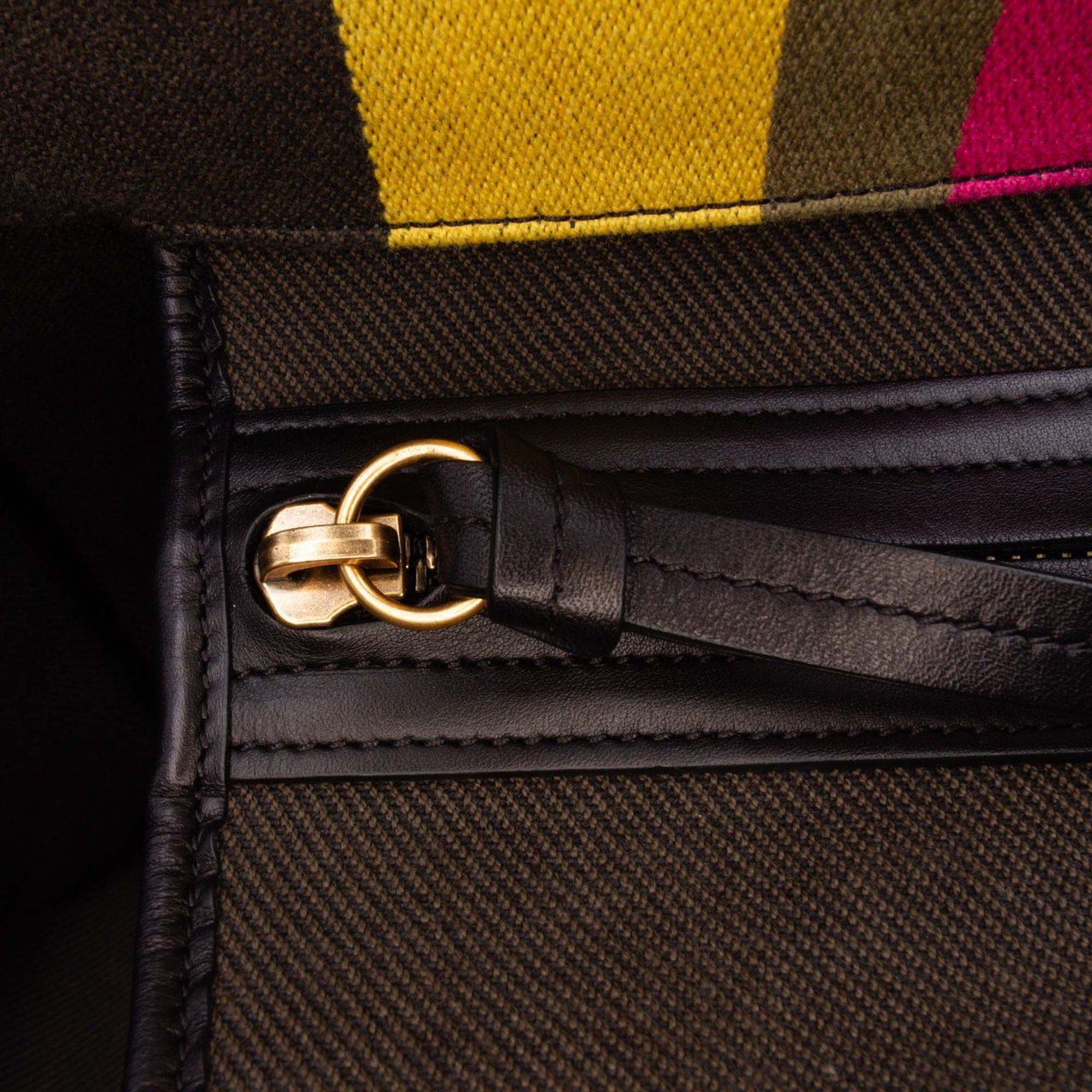 Celine Medium Canvas Striped Phantom Luggage Tote Bruin