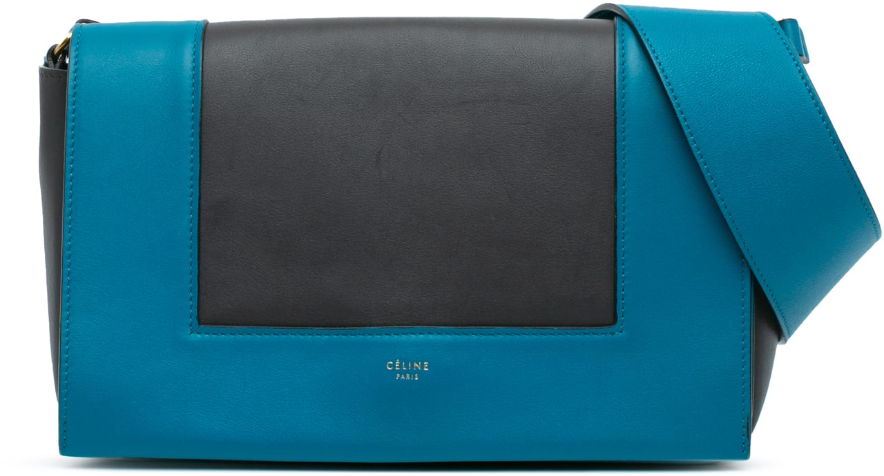 Celine Leather Frame Shoulder Bag Zwart