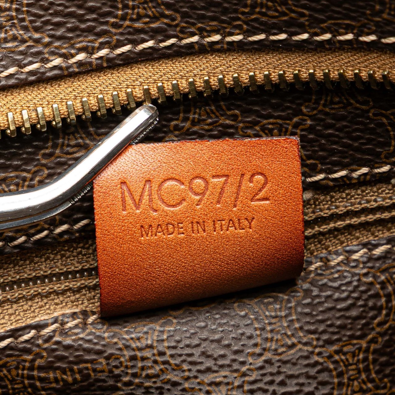 Celine Macadam Coated Canvas Tote Bruin