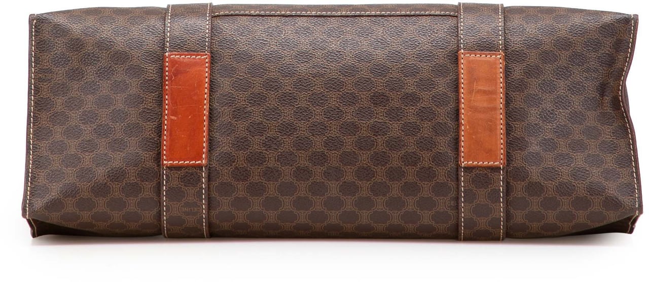 Celine Macadam Coated Canvas Tote Bruin