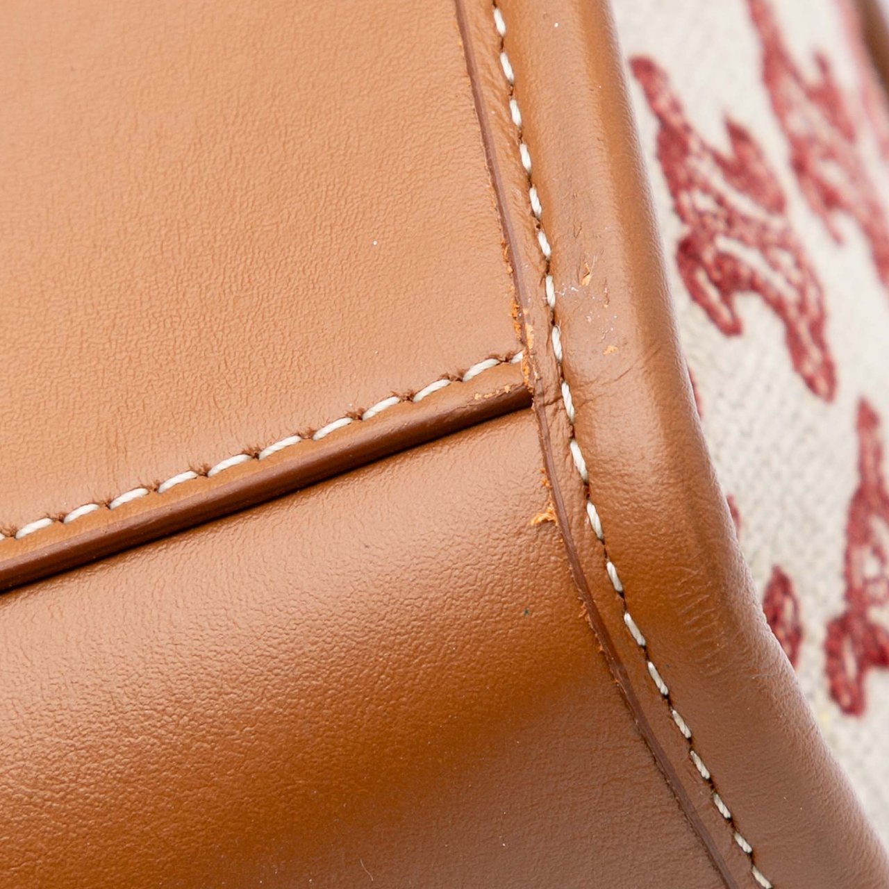 Celine Triomphe Embroidered Canvas Horizontal Cabas Tote Bruin