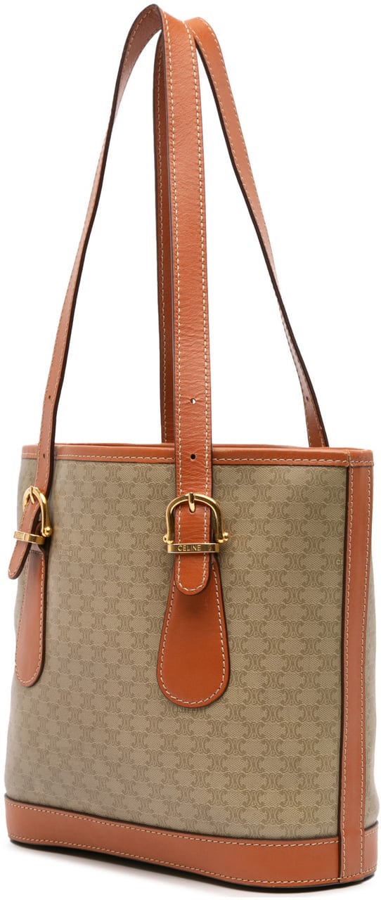 Celine Macadam Coated Canvas Tote Bruin