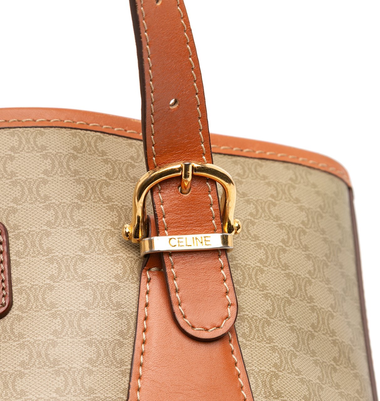 Celine Macadam Coated Canvas Tote Bruin