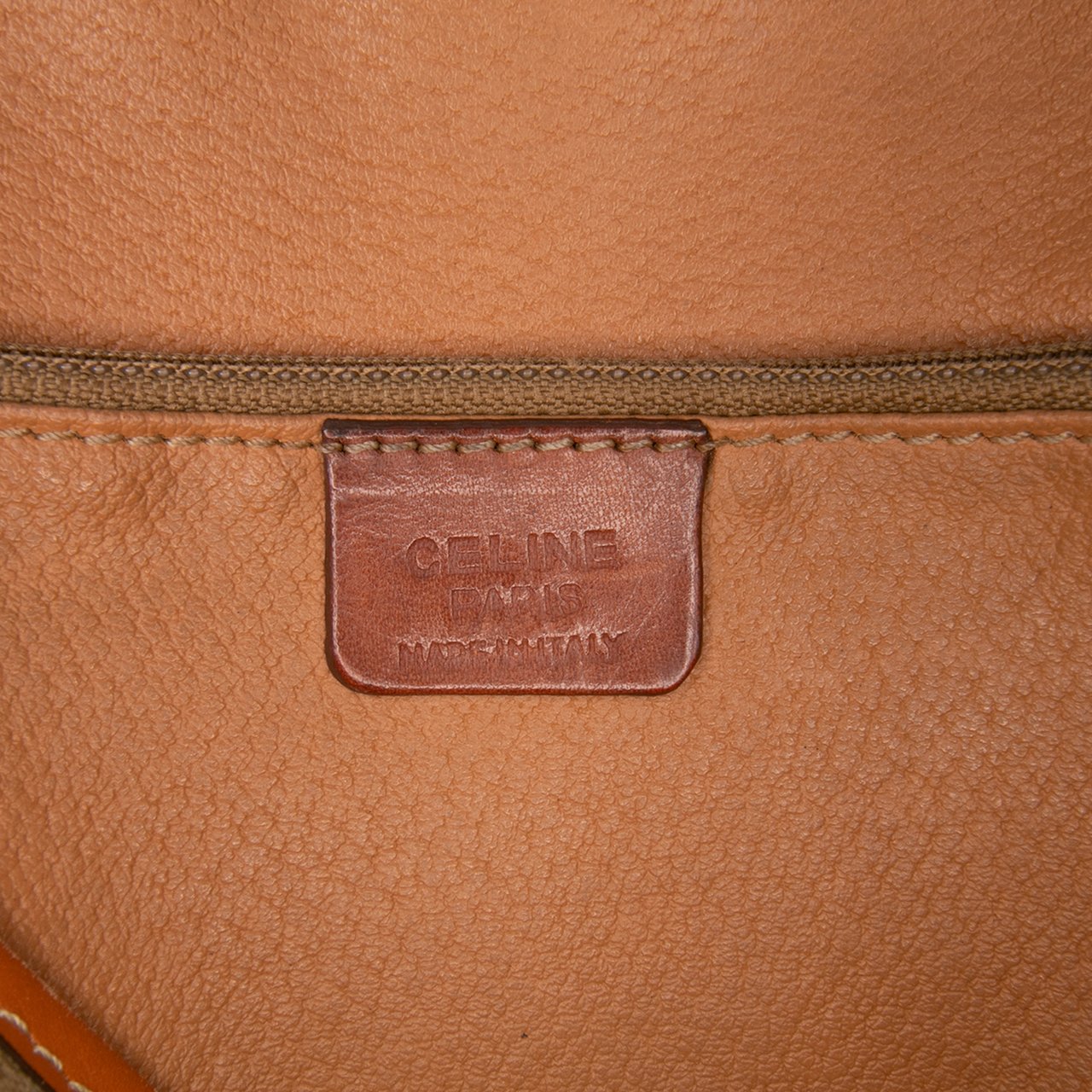 Celine Macadam Coated Canvas Tote Bruin