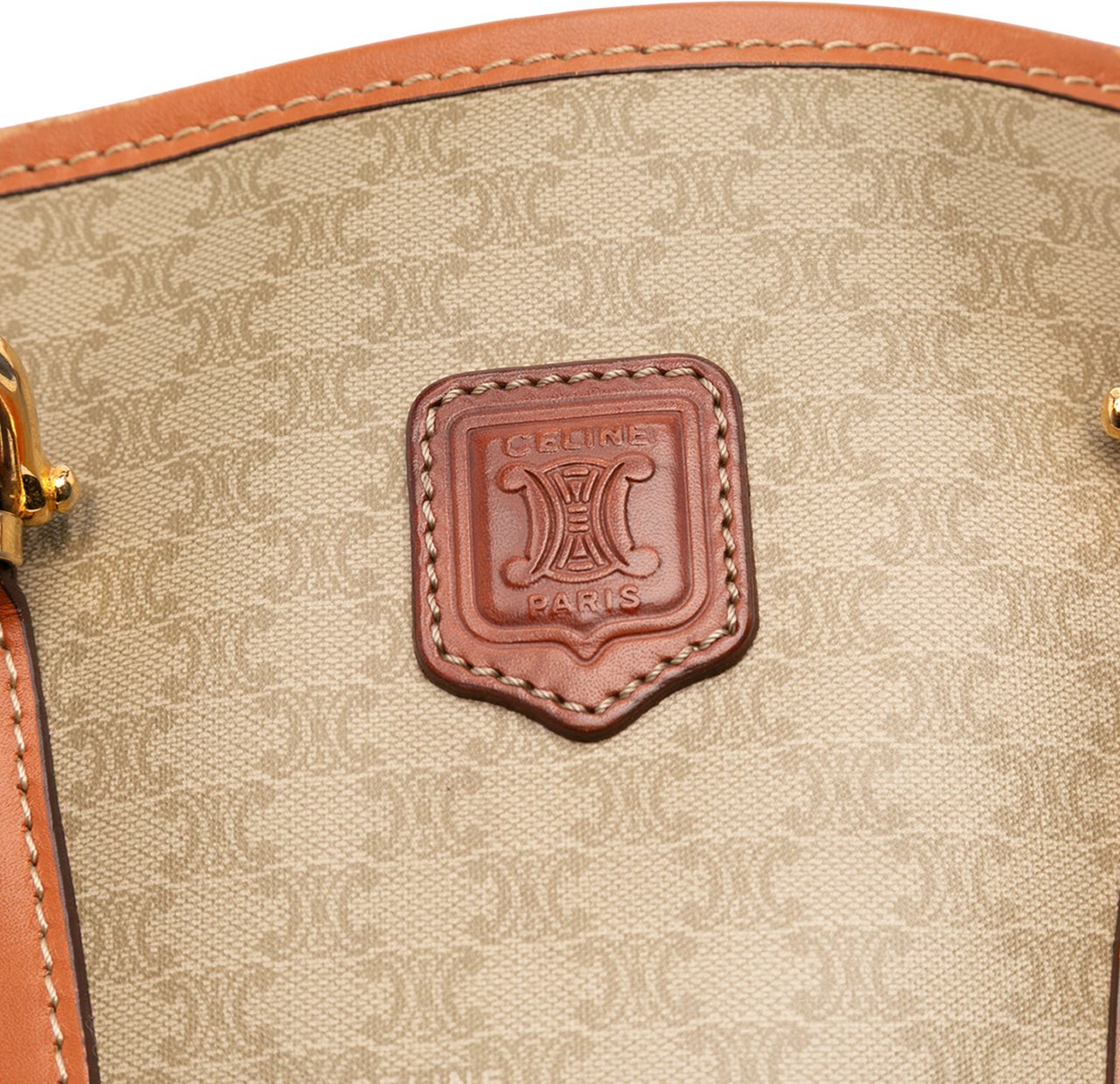 Celine Macadam Coated Canvas Tote Bruin