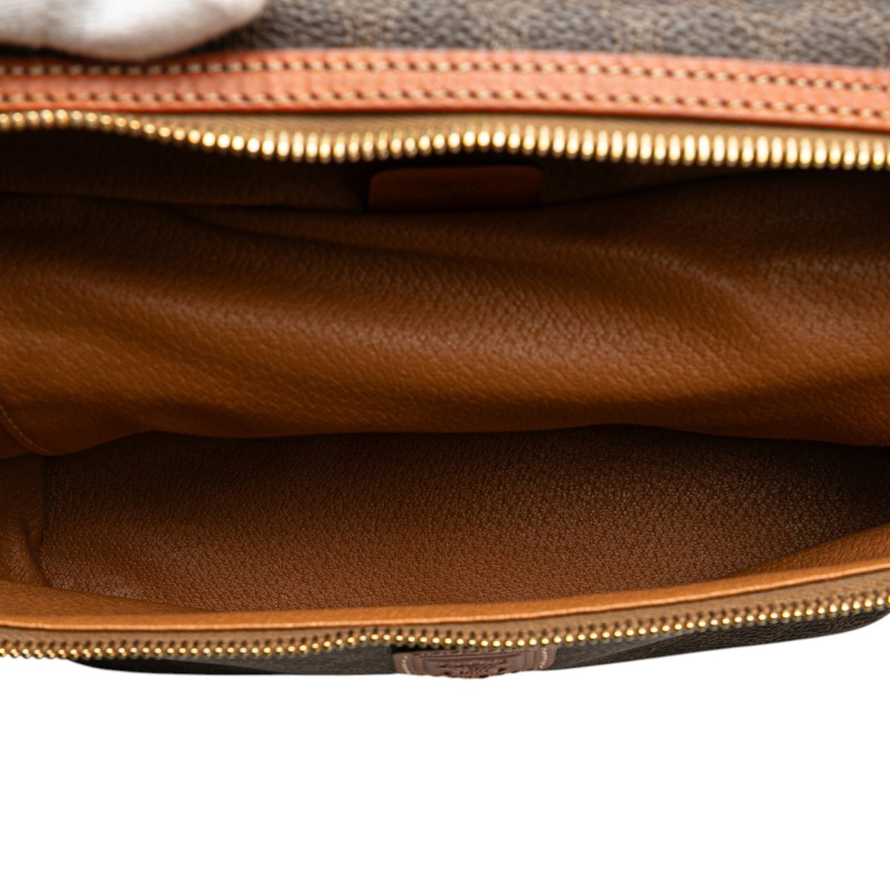 Celine Macadam Coated Canvas Vanity Bag Bruin
