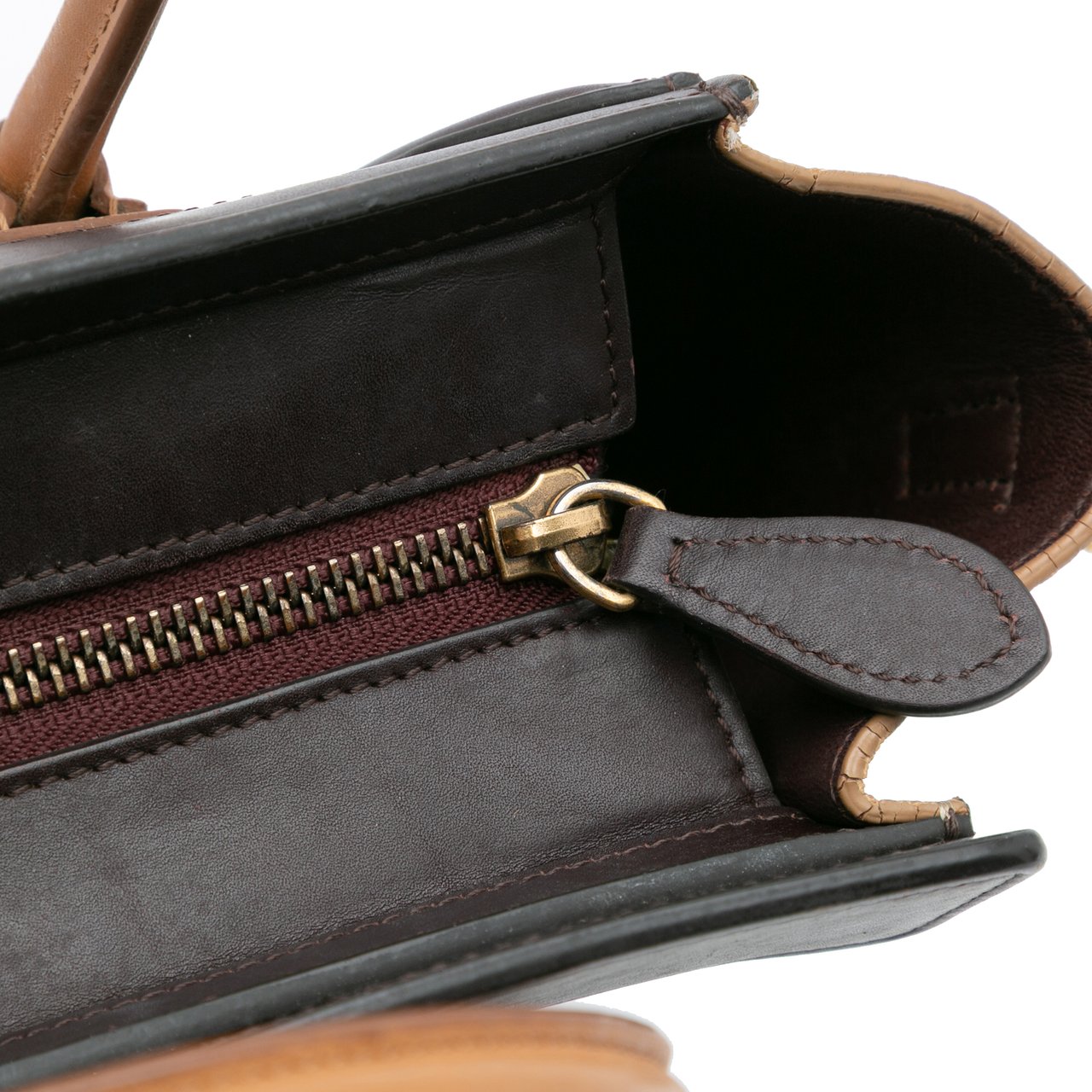 Celine Nano Tricolor Leather Luggage Tote Roze