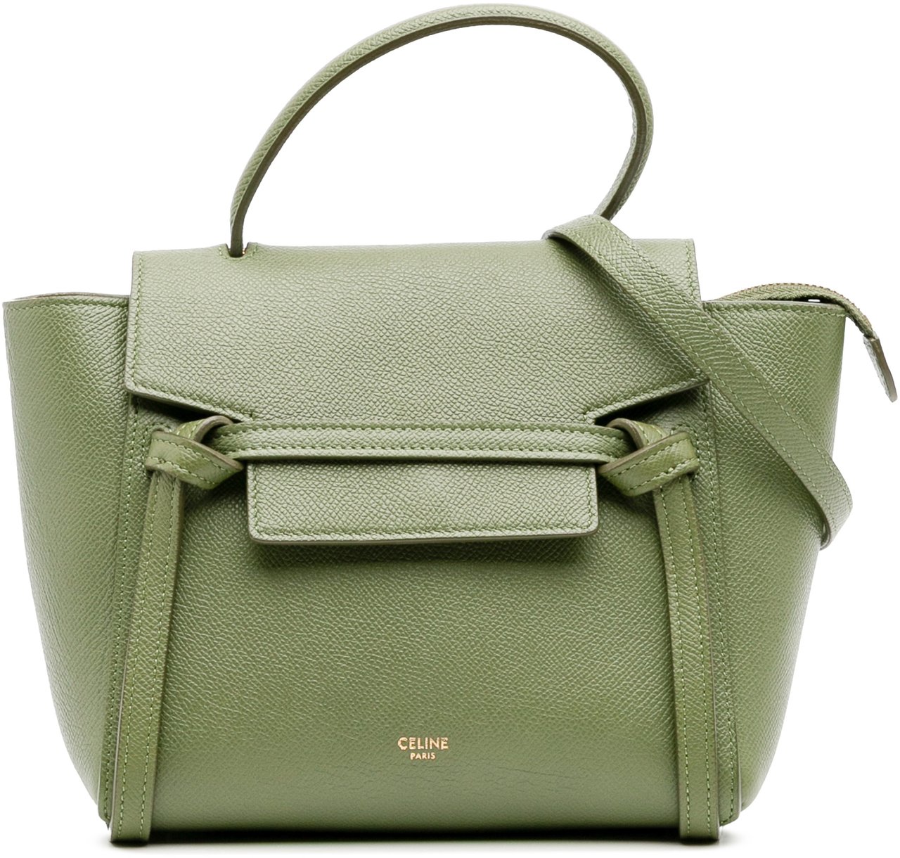 Celine Nano Grained Calfskin Belt Bag Groen