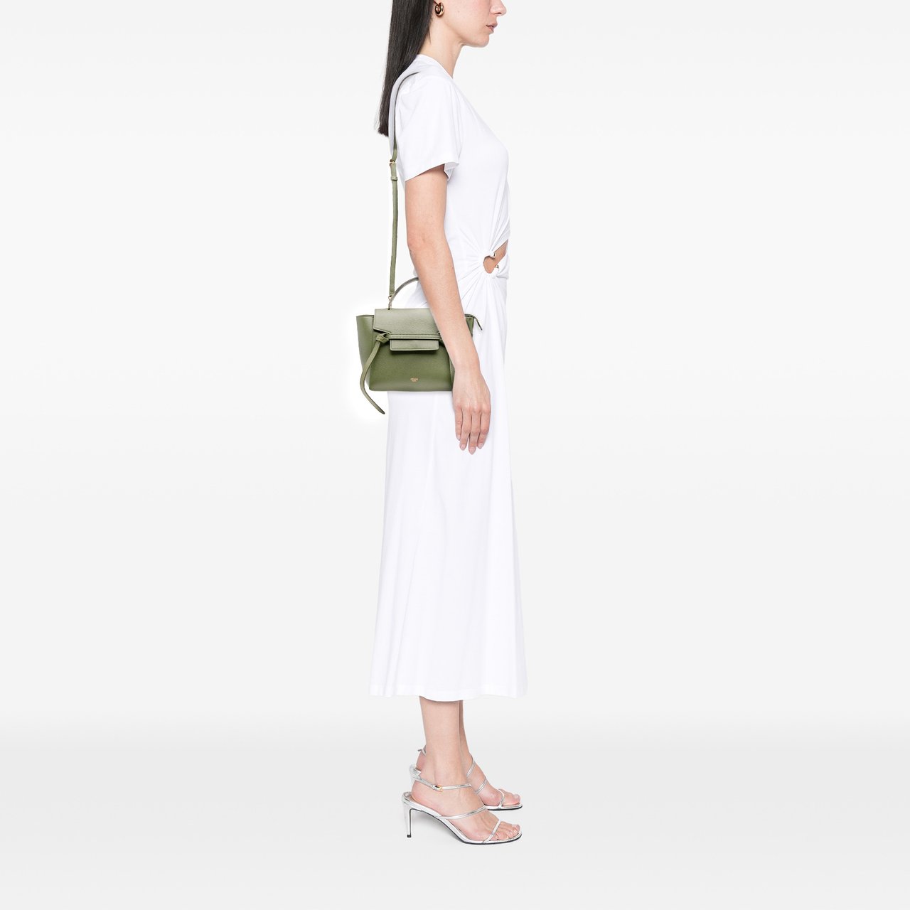 Celine Nano Grained Calfskin Belt Bag Groen