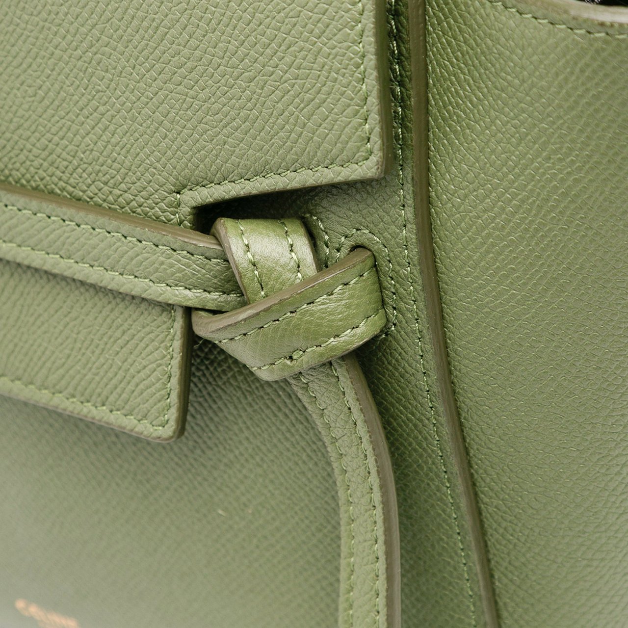 Celine Nano Grained Calfskin Belt Bag Groen