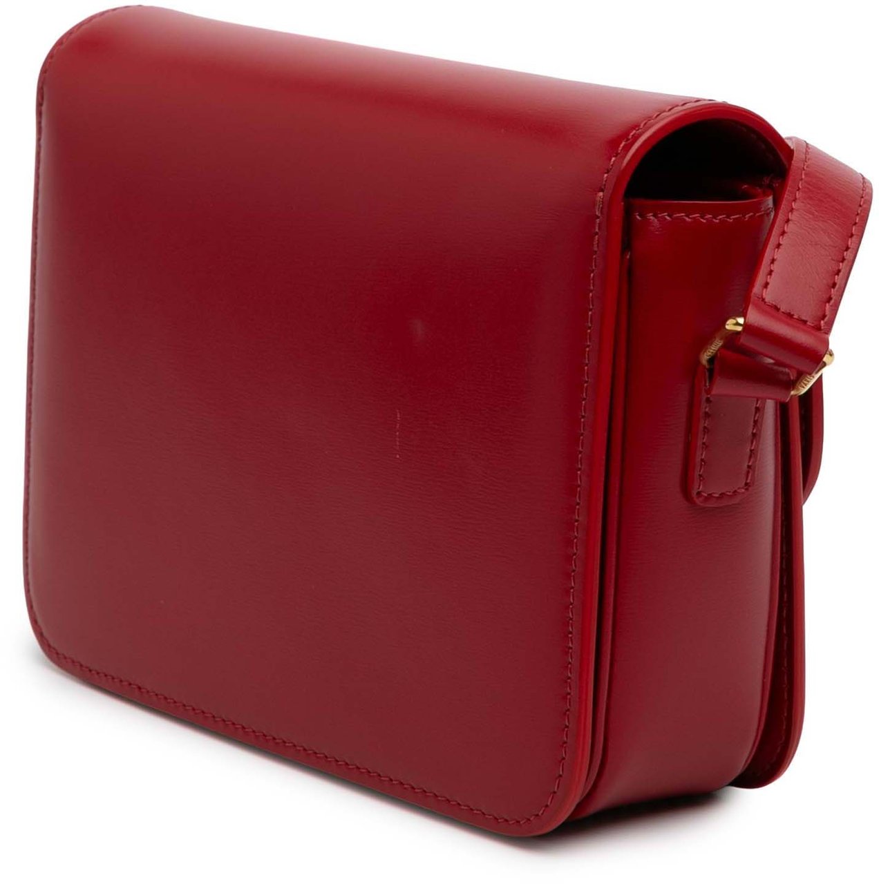 Celine Teen Shiny Calfskin Triomphe Crossbody Rood