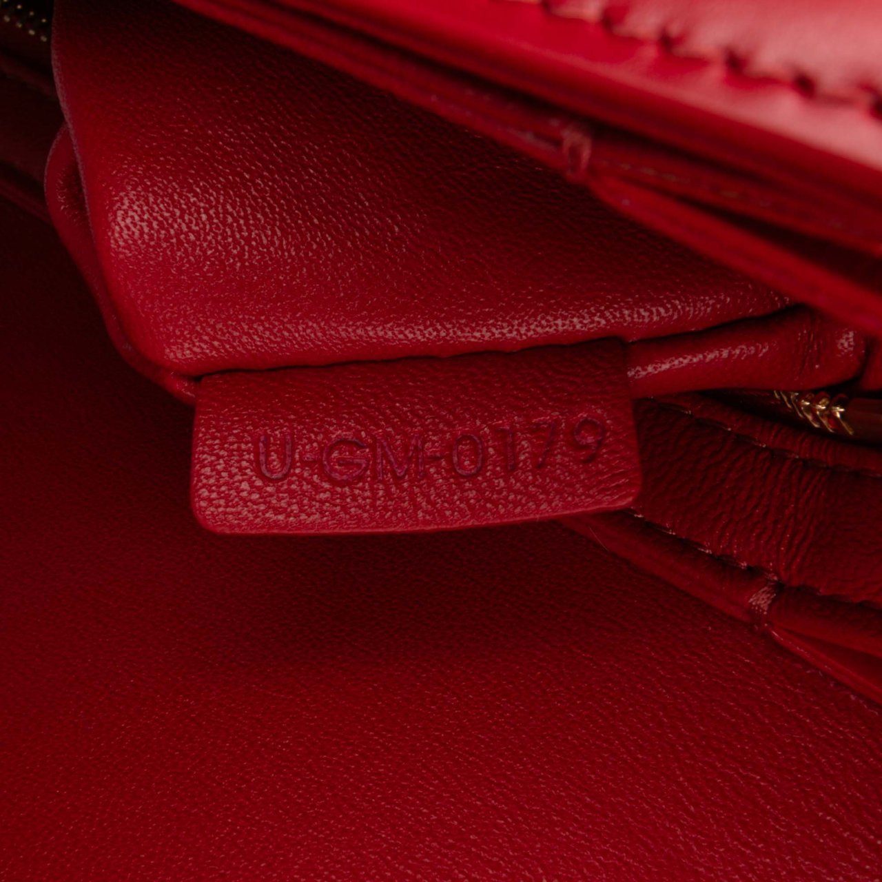 Celine Teen Shiny Calfskin Triomphe Crossbody Rood