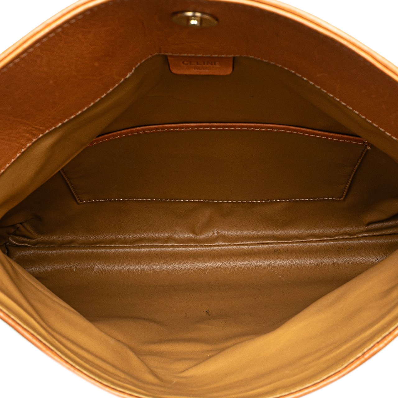 Celine Macadam Coated Canvas Clutch Bruin