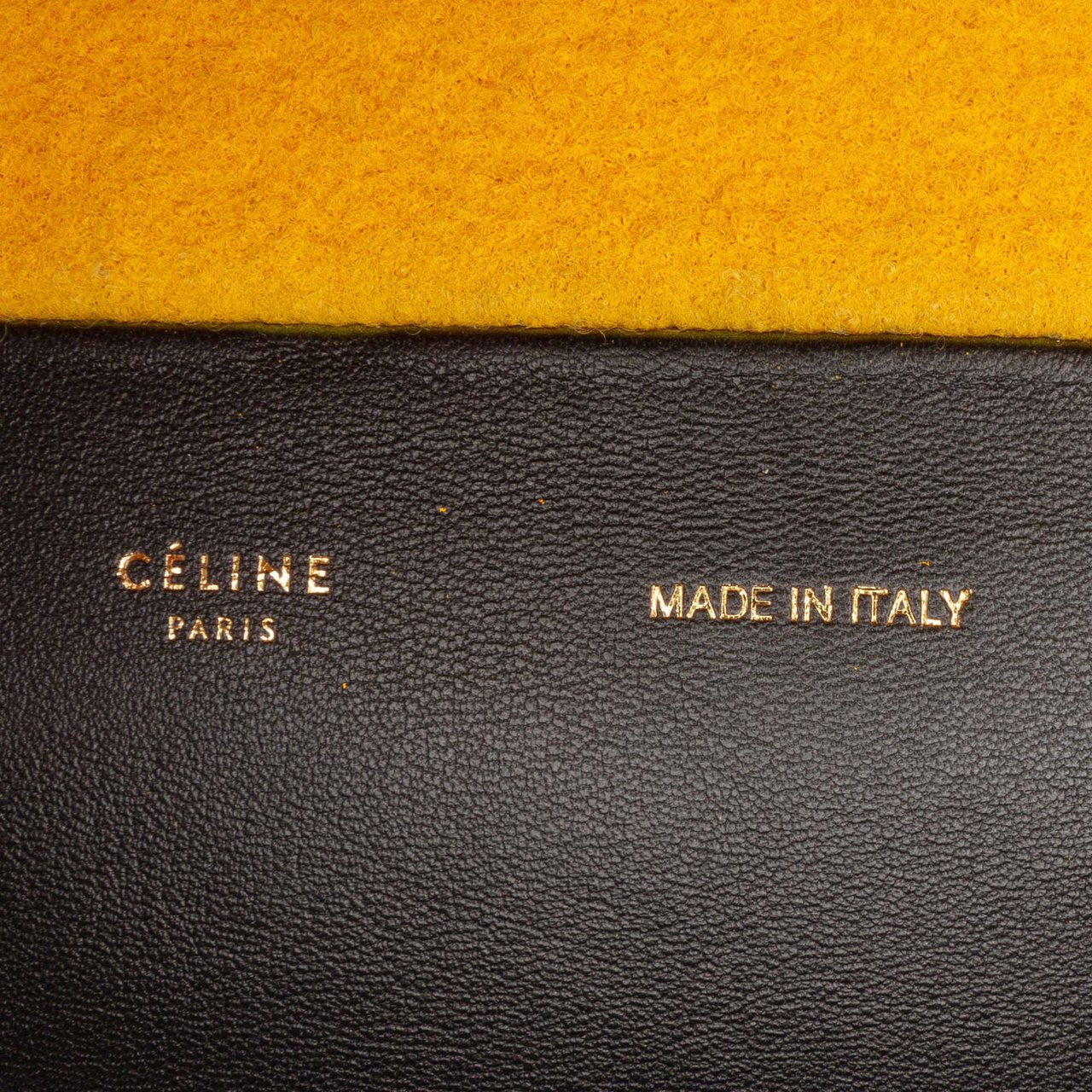 Celine Small Bicolor Suede and Calfskin Vertical Cabas Tote Oranje