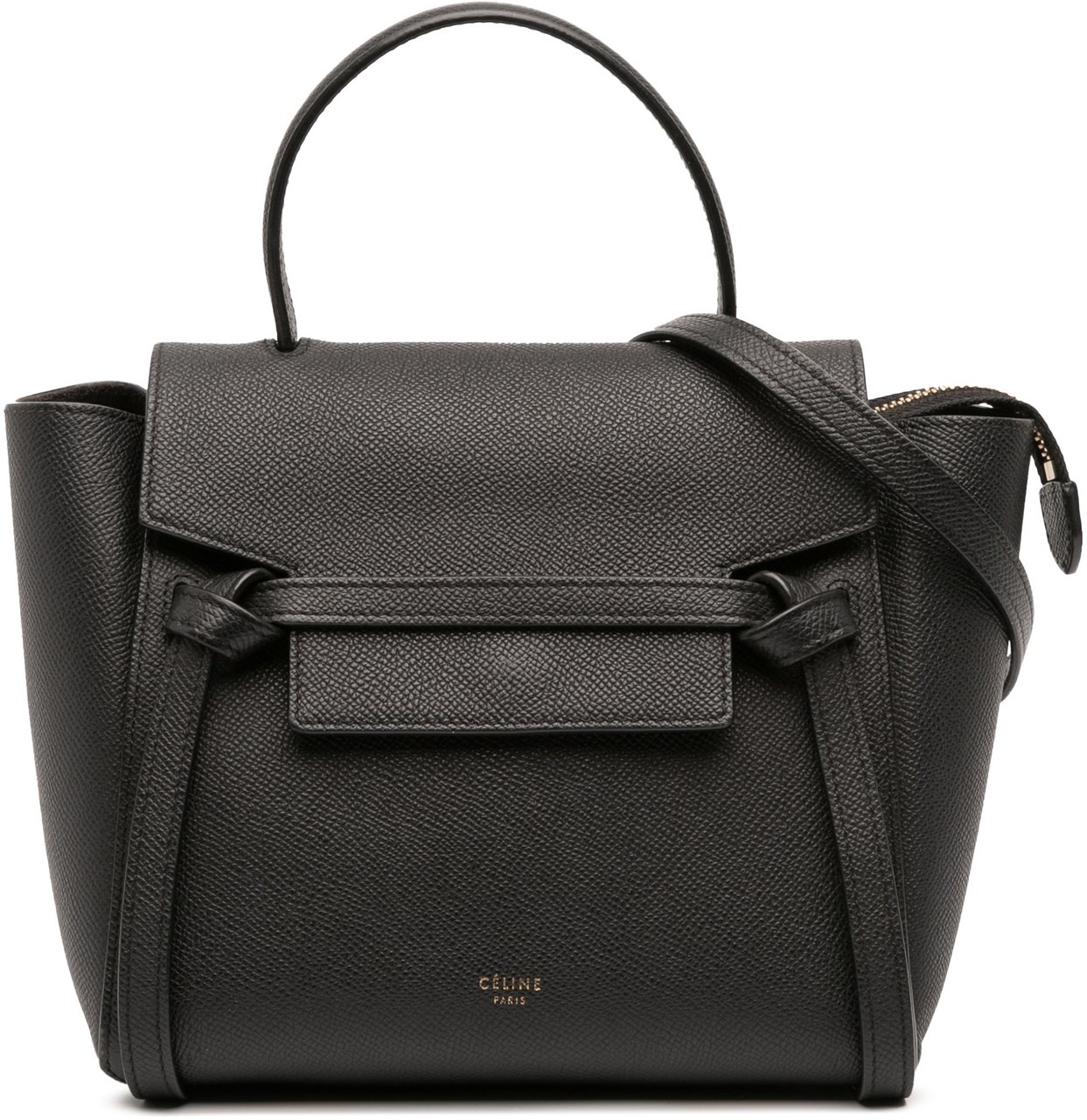 Celine Nano Grained Calfskin Belt Bag Zwart