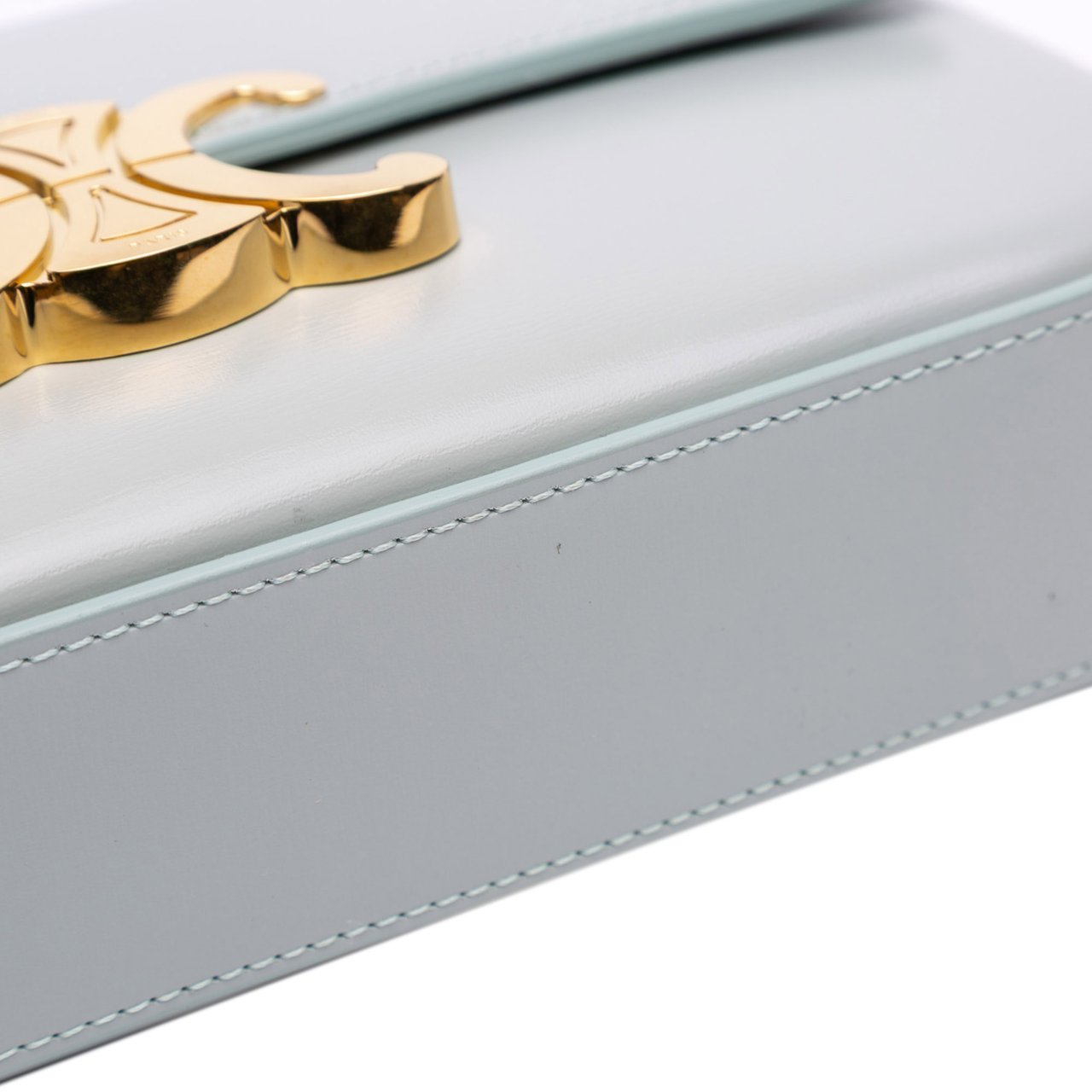 Celine Shiny Calfskin Claude Shoulder Bag Grijs