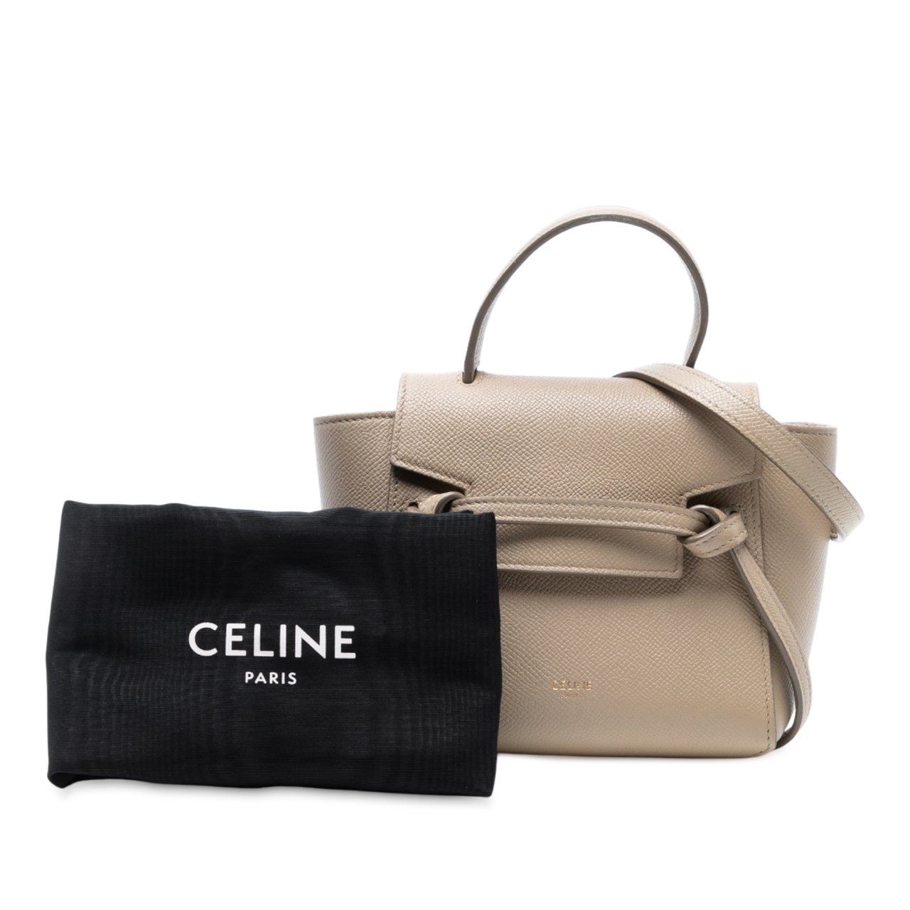 Celine Pico Grained Calfskin Belt Bag Bruin