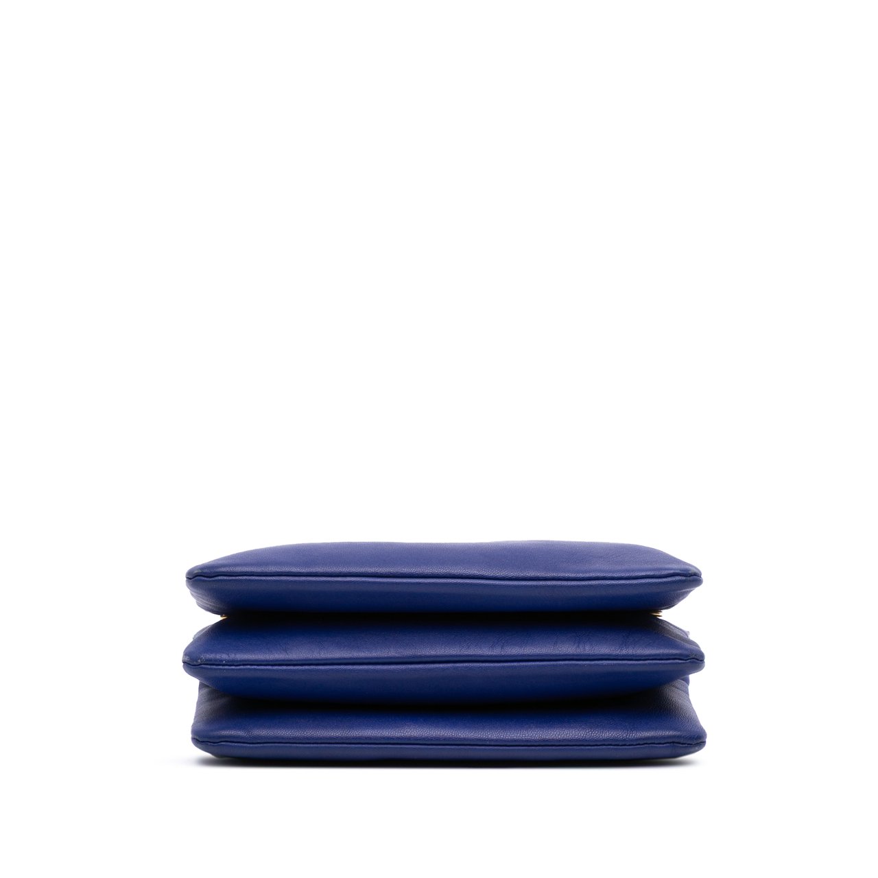 Celine Small Lambskin Trio Crossbody Blauw