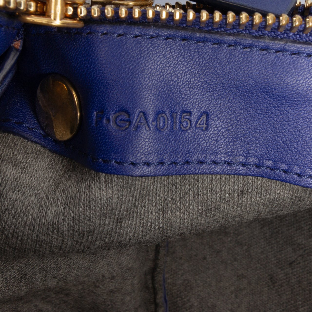 Celine Small Lambskin Trio Crossbody Blauw