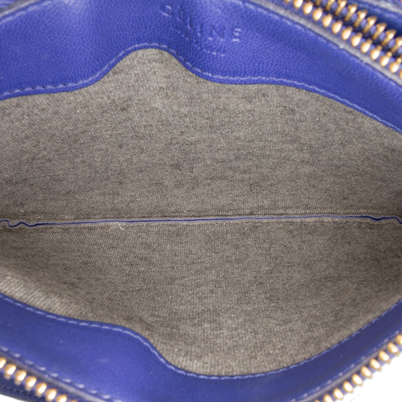 Celine Small Lambskin Trio Crossbody Blauw