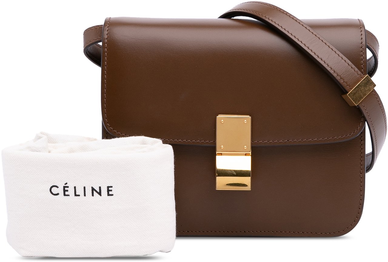 Celine Teen Calfskin Classic Box Bruin