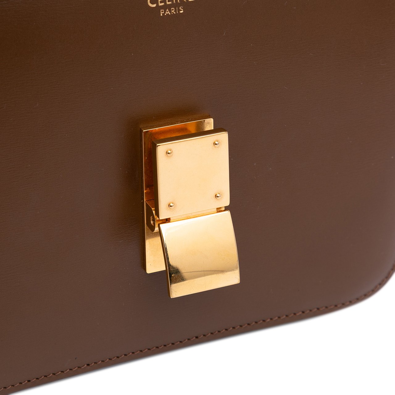 Celine Teen Calfskin Classic Box Bruin