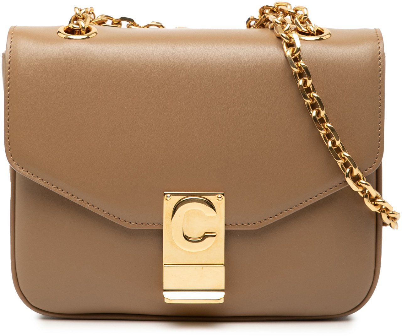 Celine Small Leather C Bag Bruin