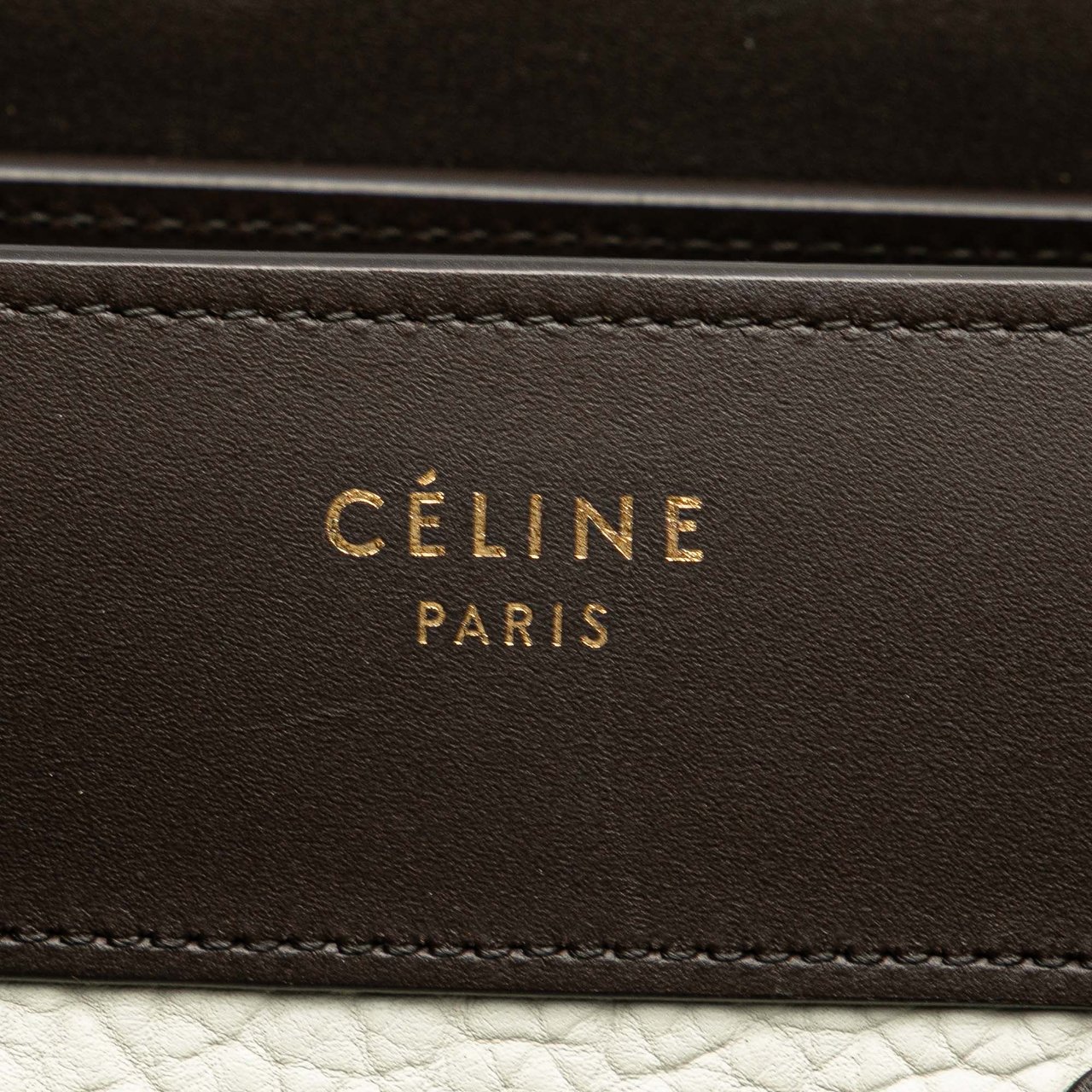 Celine Micro Tricolor Nubuck and Calfskin Luggage Tote Wit