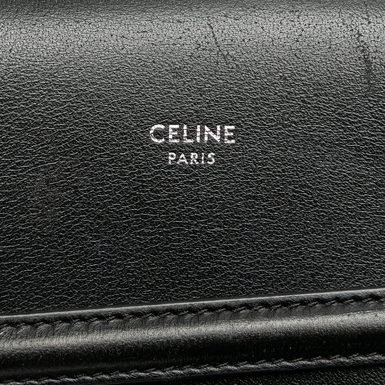 Celine Triomphe Coated Canvas Phone Pouch Flap Crossbody Bruin