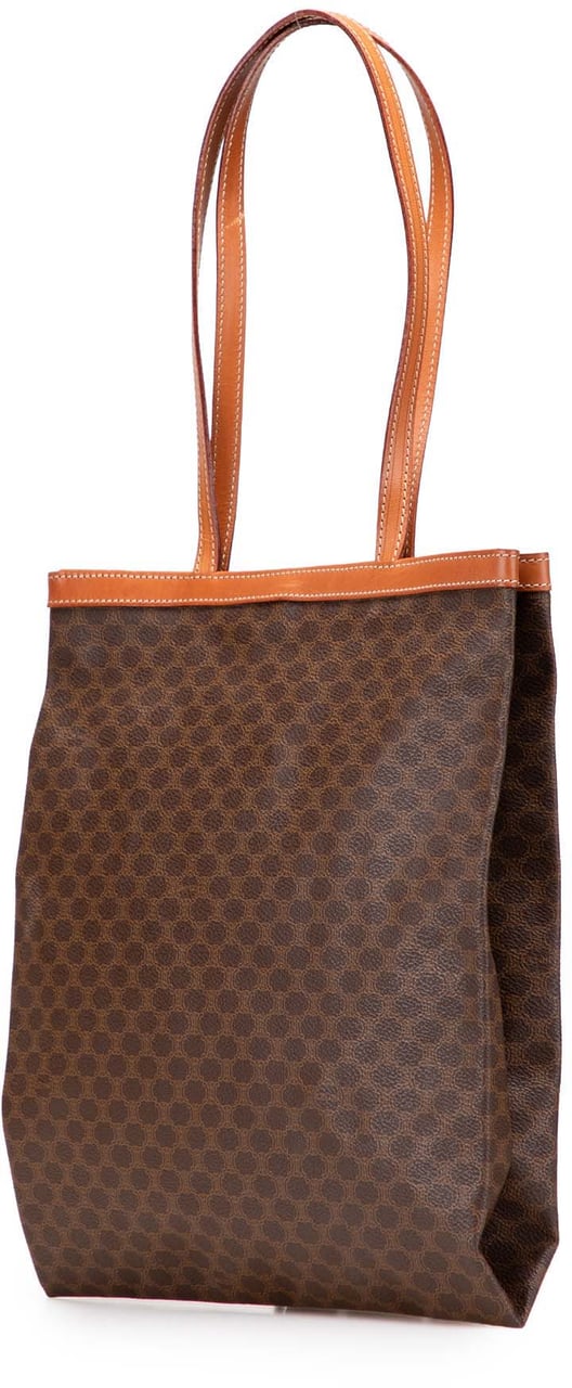 Celine Macadam Coated Canvas Tote Bruin