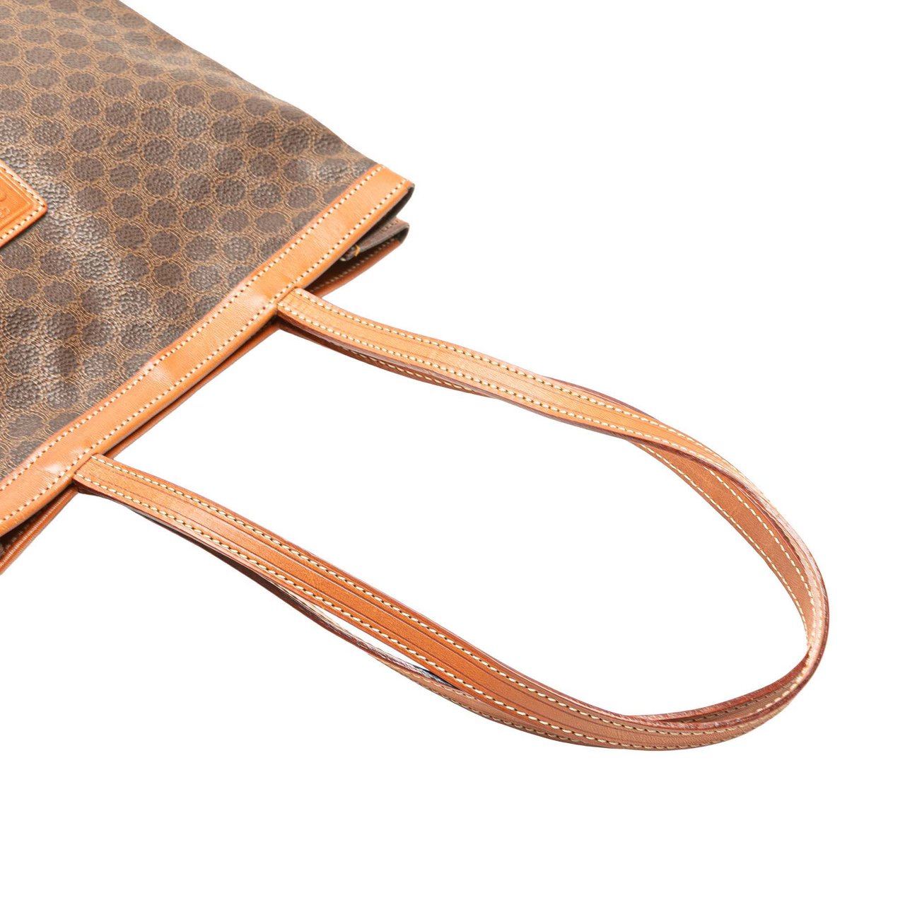 Celine Macadam Coated Canvas Tote Bruin