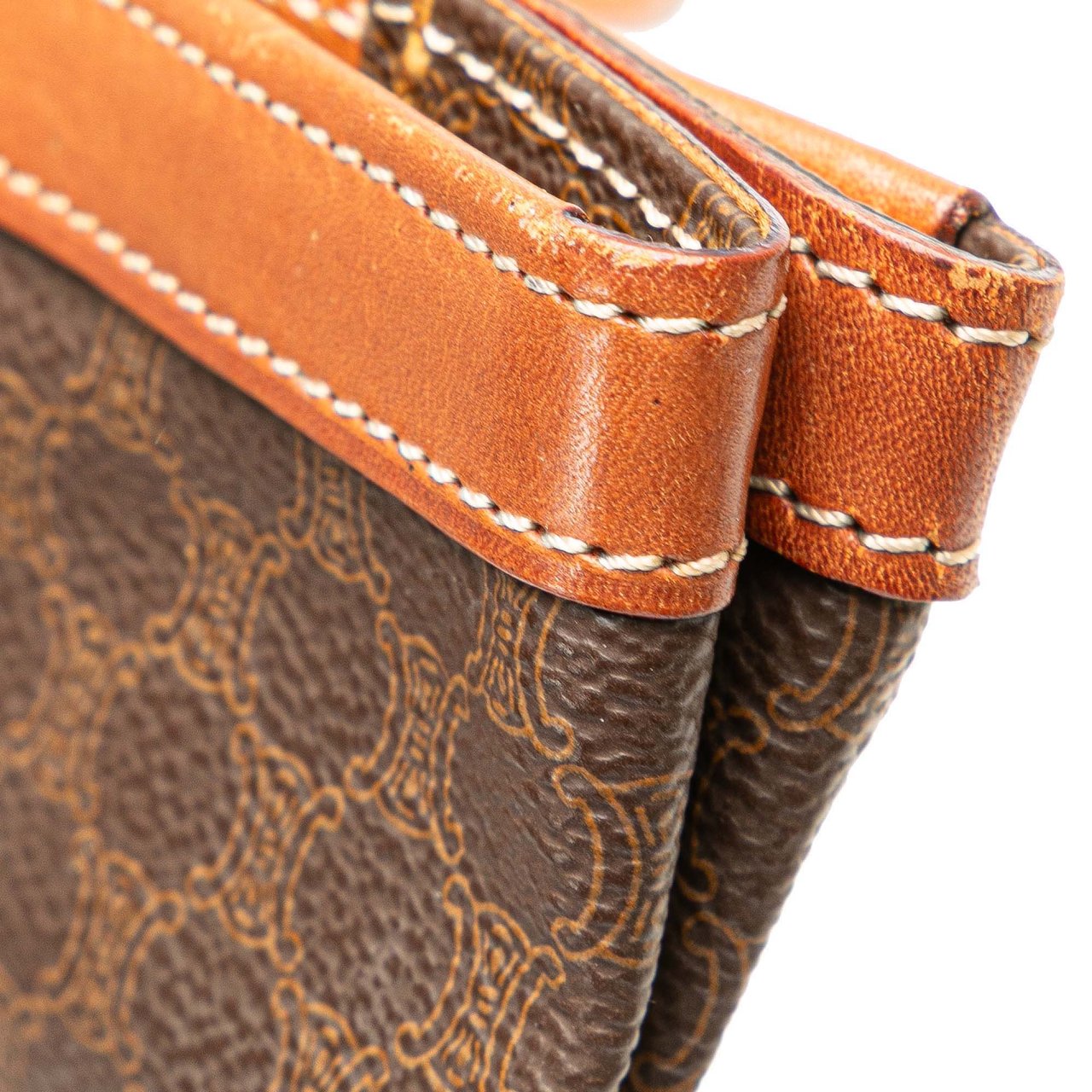 Celine Macadam Coated Canvas Tote Bruin