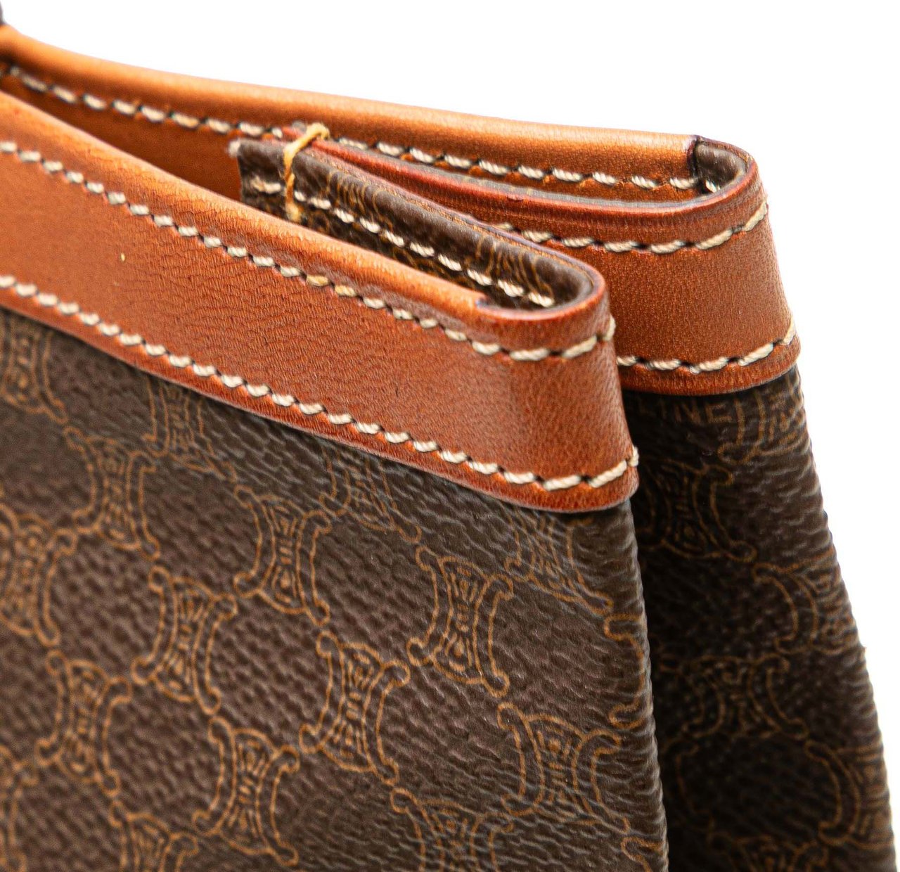 Celine Macadam Coated Canvas Tote Bruin