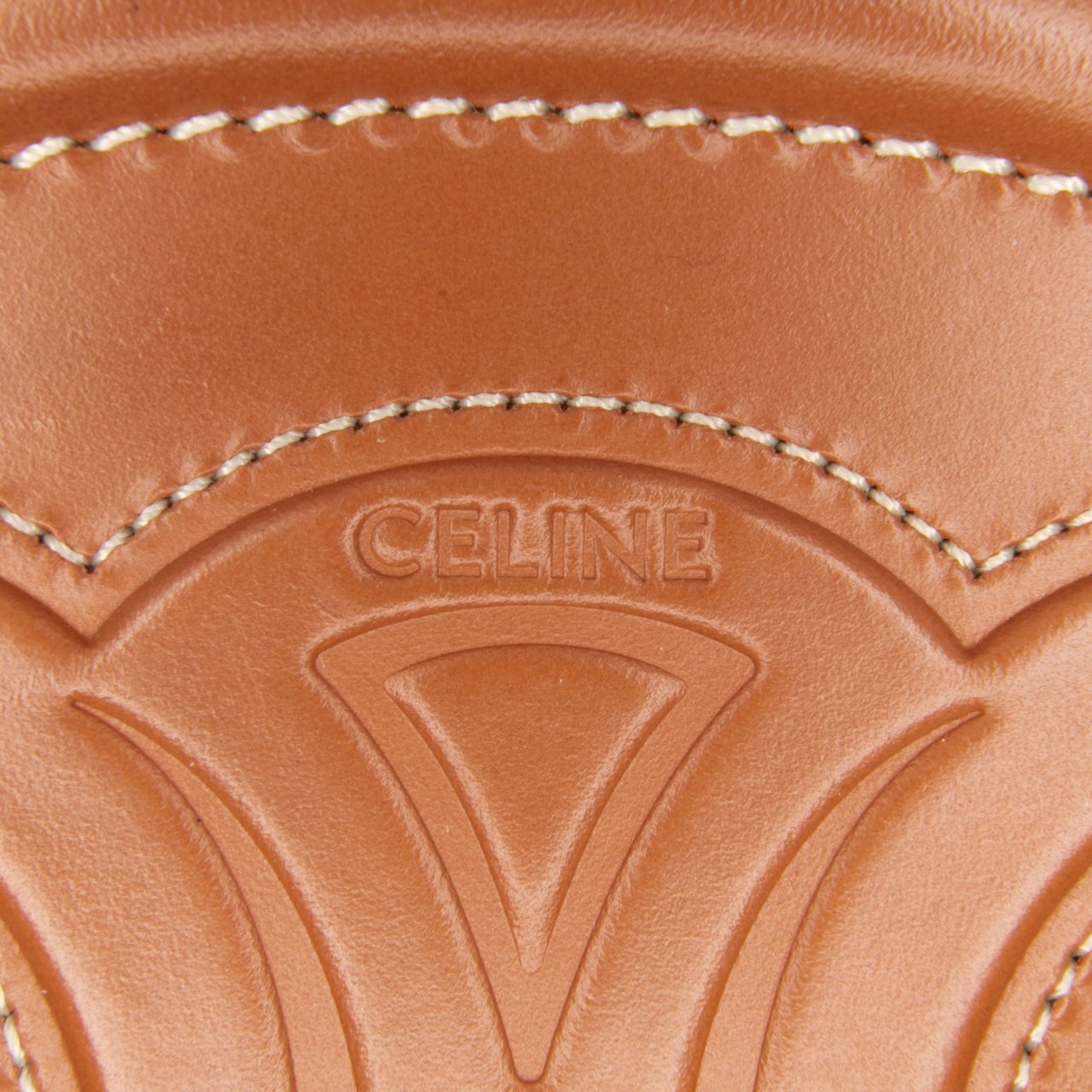 Celine Small Calfskin Cuir Triomphe Oval Crossbody Bruin