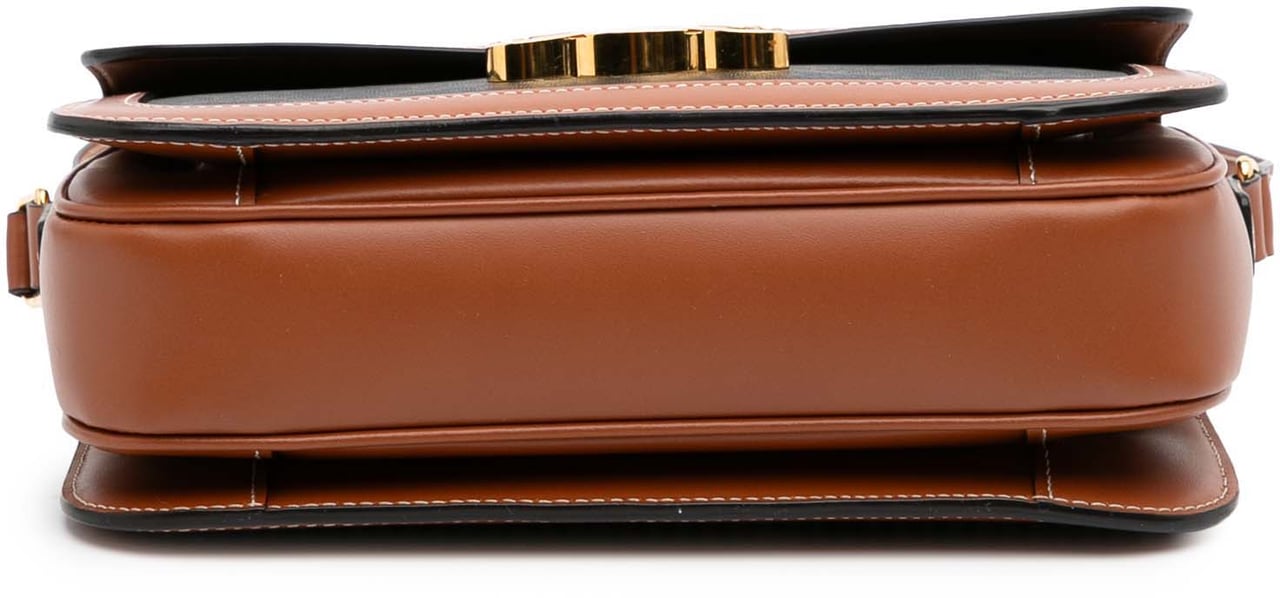 Celine Classique Triomphe Coated Canvas and Calfskin Triomphe Crossbody Bruin