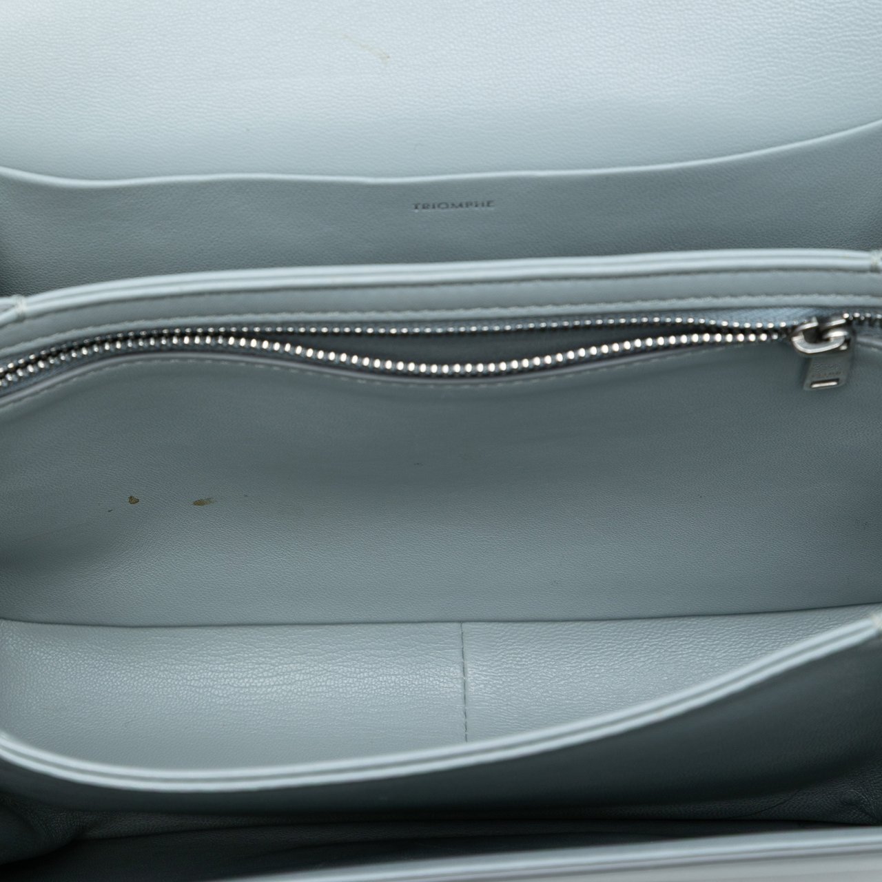 Celine Classique Shiny Calfskin Triomphe Crossbody Blauw