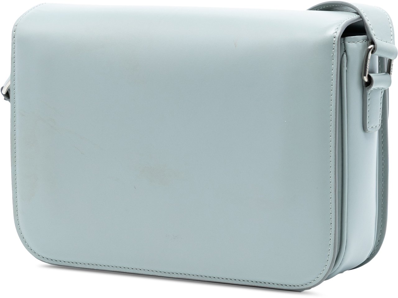 Celine Classique Shiny Calfskin Triomphe Crossbody Blauw