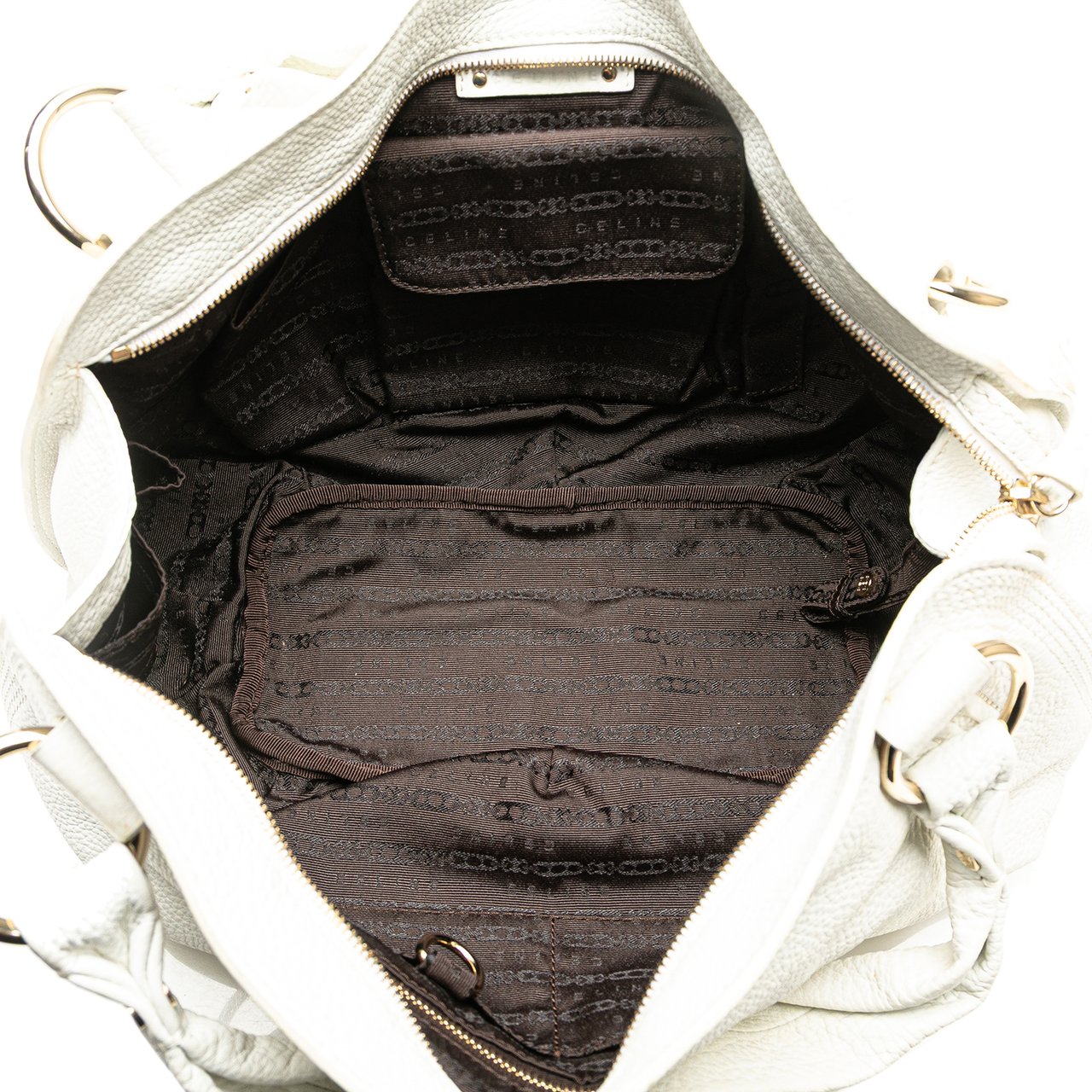 Celine Calfskin Bittersweet Hobo Wit